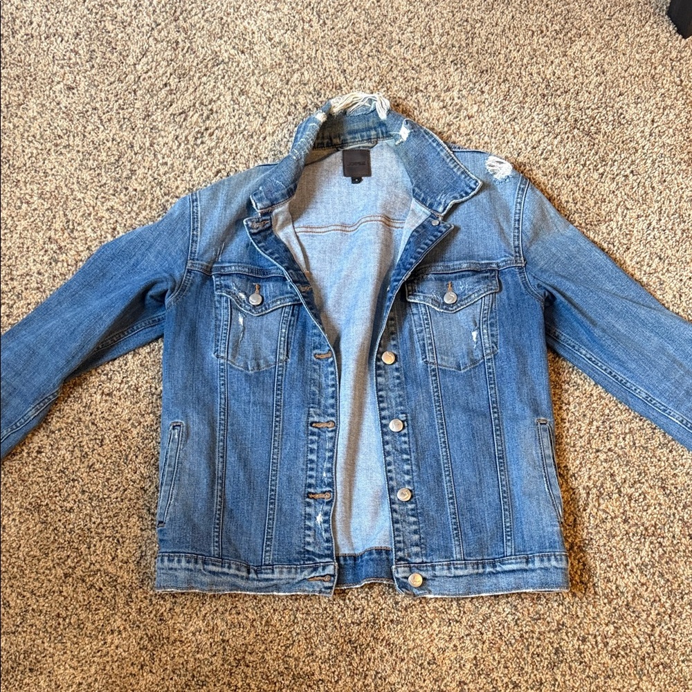 Joe's Jeans Distressed Blue Denim Jacket